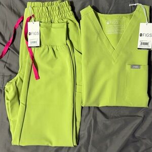 FIGS scrubs set in color Matcha